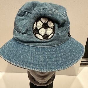 Youth Soccer Denim Bucket Hat